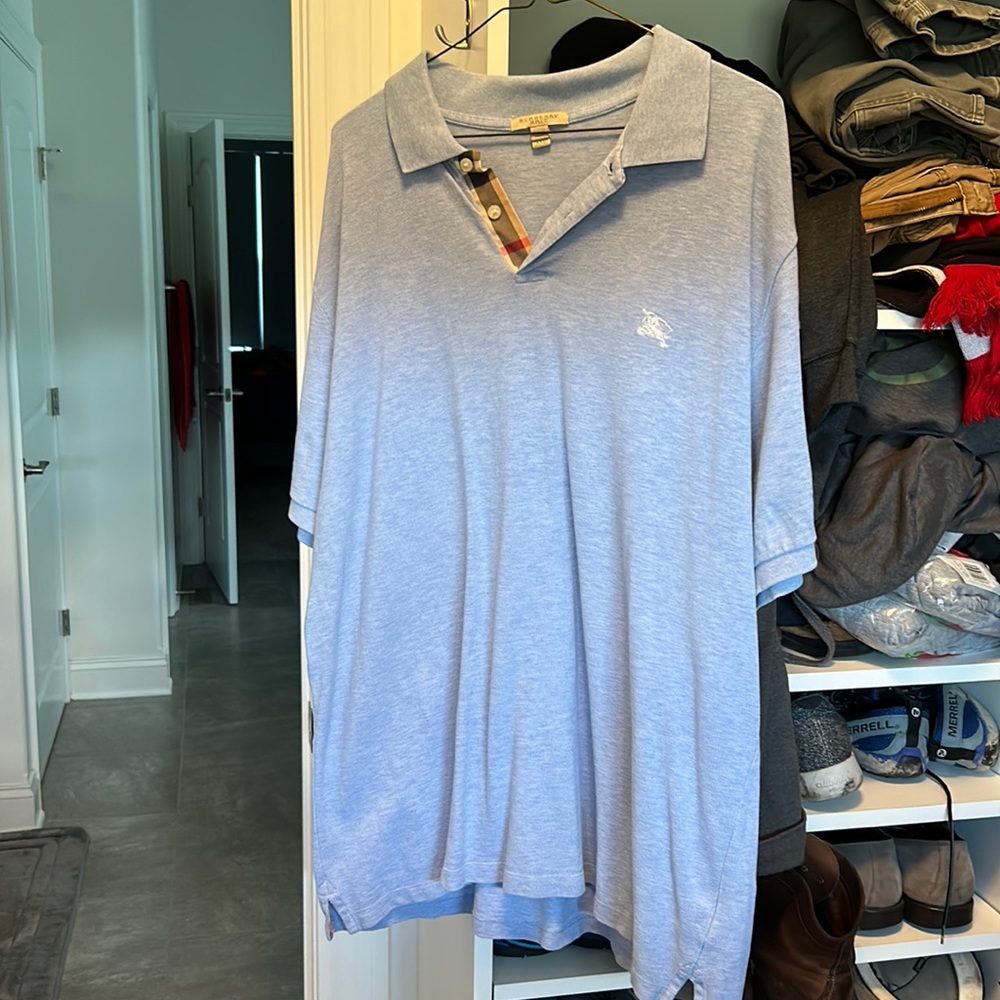 Burberry men’s light blue polo size XXL